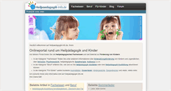 Desktop Screenshot of heilpaedagogik-info.de