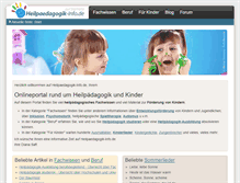 Tablet Screenshot of heilpaedagogik-info.de